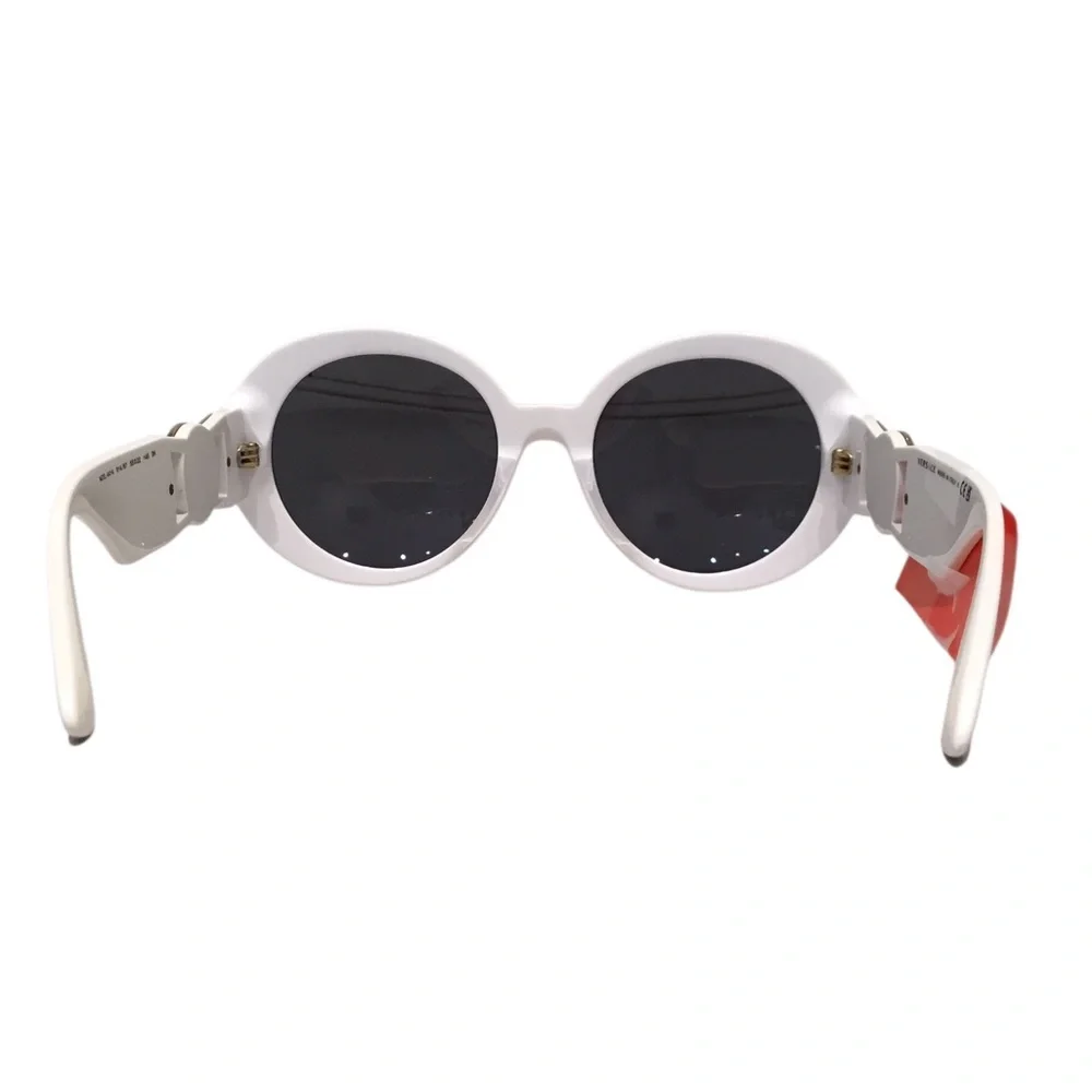 Versace Kids White Round Sunglasses with Dark Lenses